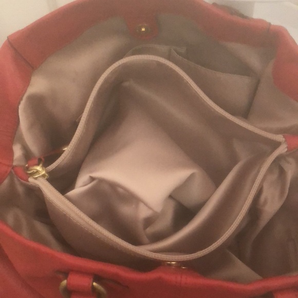 Red Leather Coach purse - Picture 5 of 8